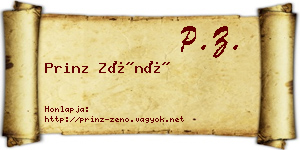 Prinz Zénó névjegykártya